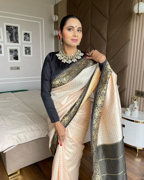 RIch pallu With Allover box design saree  uploaded by DHANANJAY CREATION  on 7/27/2023