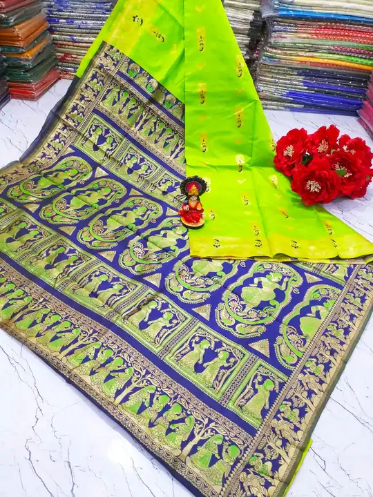 Baluchori Saree with contrast BP uploaded by Atropos Fasion on 7/27/2023