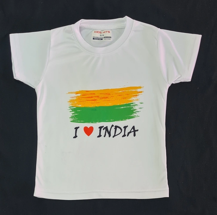 Unisex independence day special t shirt  (fabric   Saleena polishter) gsm 180 size 3/4 --5/6--7/8--9 uploaded by Sm export on 7/27/2023