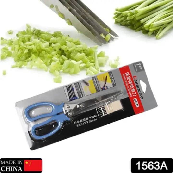 1563A MULTIFUNCTION VEGETABLE STAINLESS STEEL HERBS SCISSOR WITH... uploaded by DeoDap on 7/27/2023