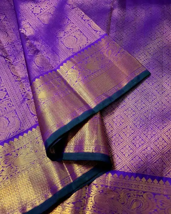 Allover golden Zari Weaving design saree uploaded by DHANANJAY CREATION  on 7/27/2023