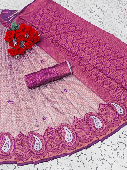 Rich pallu With Allover flower design saree uploaded by DHANANJAY CREATION  on 7/27/2023