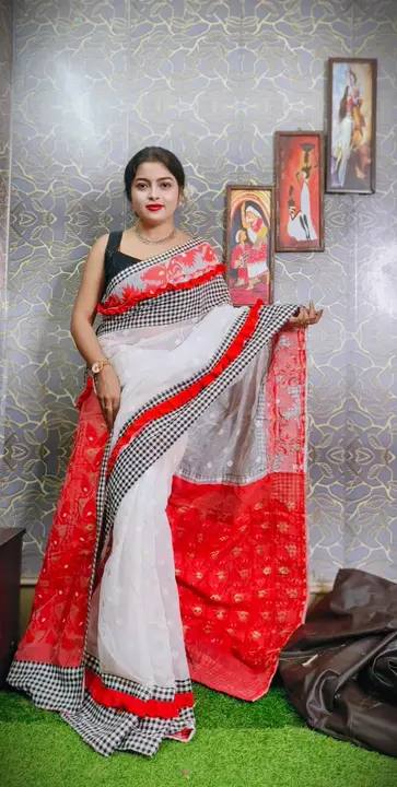 Pradip dhakai motified saree uploaded by Atropos Fasion on 7/27/2023