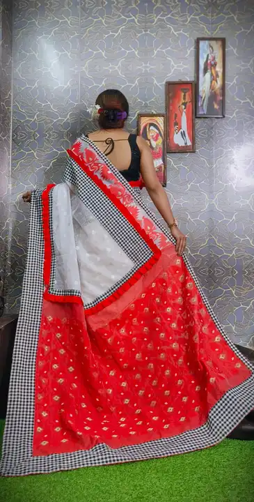 Pradip dhakai motified saree uploaded by Atropos Fasion on 7/27/2023