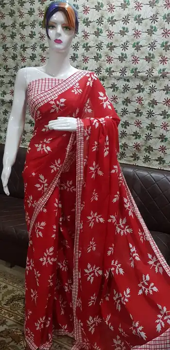 Bagru Block Print Cotton mulmul sarees with blouse  uploaded by SHREE GOVIND COLLECTION on 7/27/2023