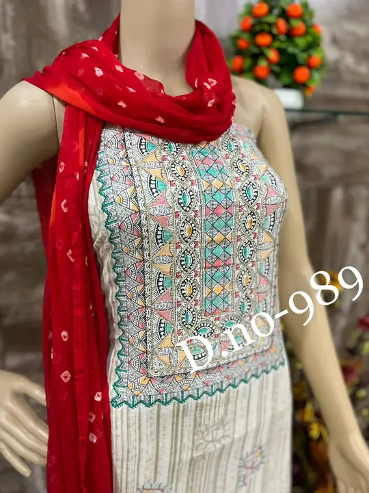 Pure Chiffon Dupatta Suit and Dress Material  uploaded by Zuberiya Global on 7/27/2023