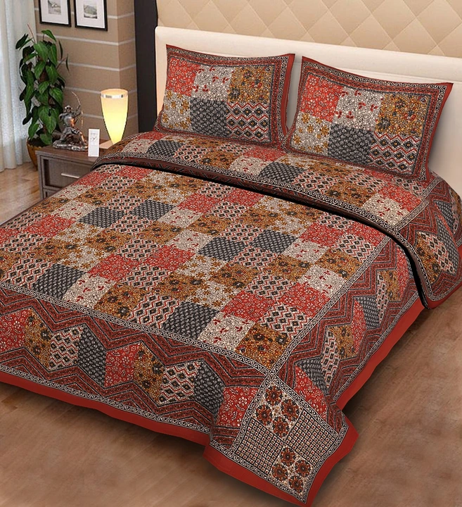 Jaipuri Traditional Design Cotton Double Bed Sheets King Size  uploaded by Laven Exclusive on 7/27/2023
