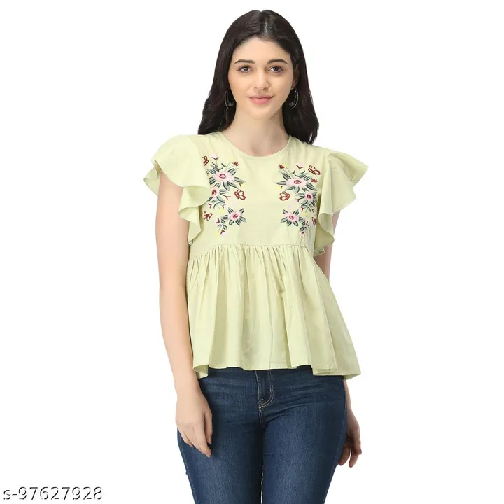 Tops for women tops crop top cotton top trending top embroidery tops  uploaded by business on 7/27/2023