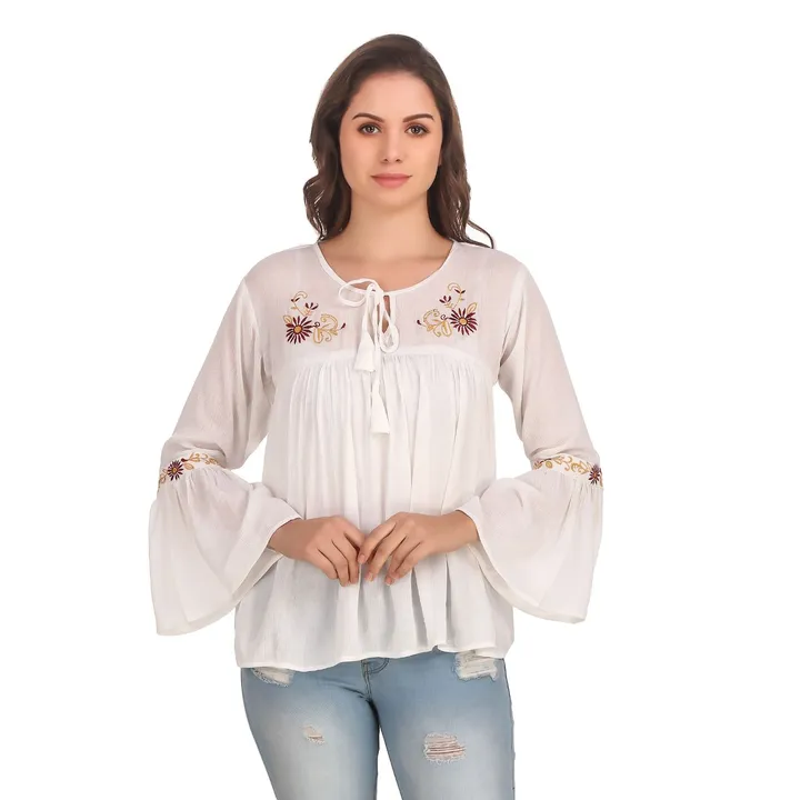 Tops for women tops crop tops cotton top trending top embroidery tops  uploaded by business on 7/27/2023
