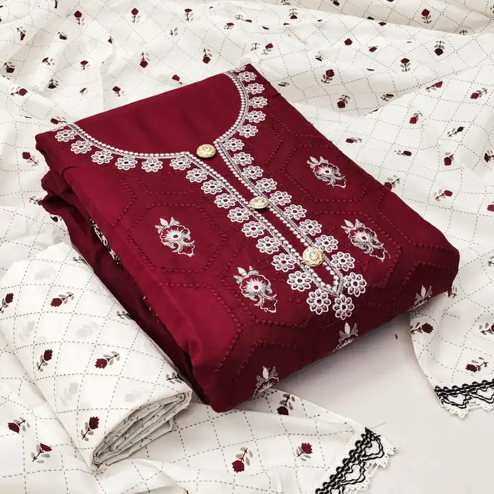 EMBROIDERY EXCLUSIVE DRESS MATERIAL  uploaded by KEDAR FAB on 7/27/2023