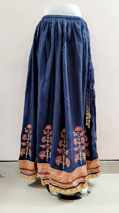 Rayon block print skirt  uploaded by V-KASH FAB  on 7/27/2023