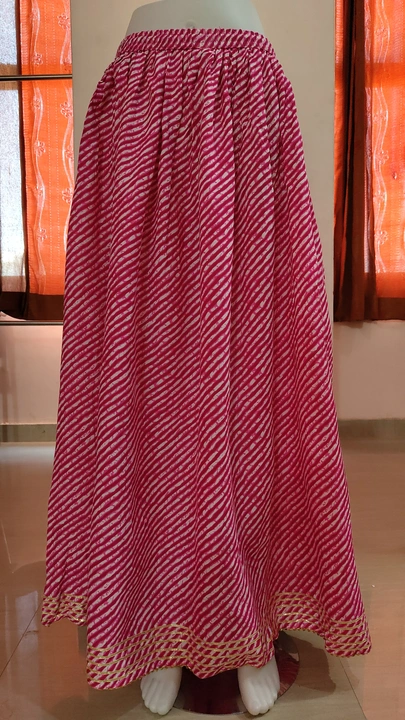 Rayon lahariya print skirt  uploaded by V-KASH FAB  on 7/27/2023