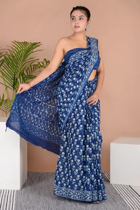 *New Exclusive collection of cotton saree* 

*Cotton mulmul*
*Soft pure cotton mulmul *Hand block pr uploaded by Ayush Handicarft on 7/27/2023