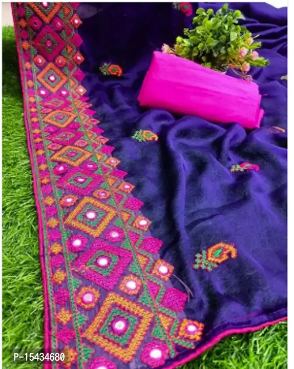 Stylish Georgette Multicoloured Saree with Blouse piece
 uploaded by business on 7/27/2023
