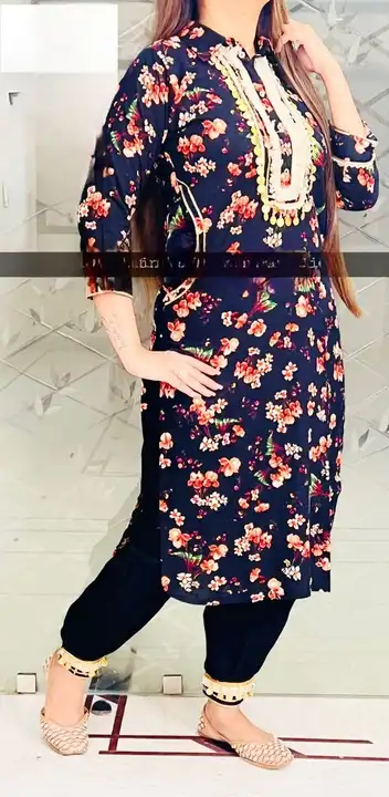 2 pcs kurti with pant  uploaded by Rohit creation on 7/27/2023
