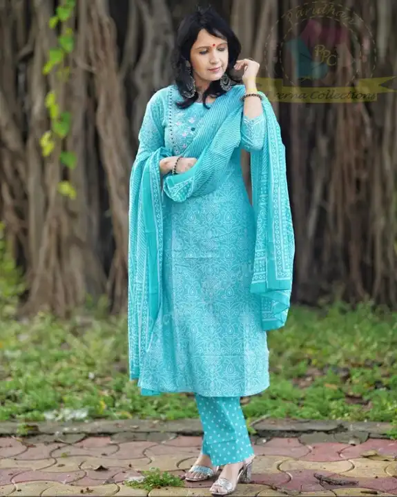 3 pcs kurti with dupatta and pant  uploaded by Rohit creation on 7/27/2023