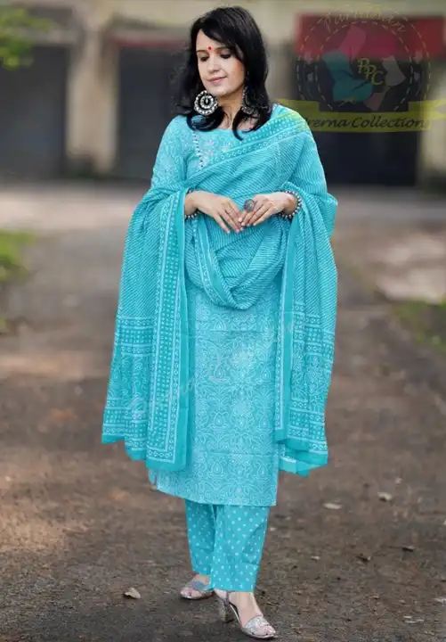 3 pcs kurti with dupatta and pant  uploaded by Rohit creation on 7/27/2023