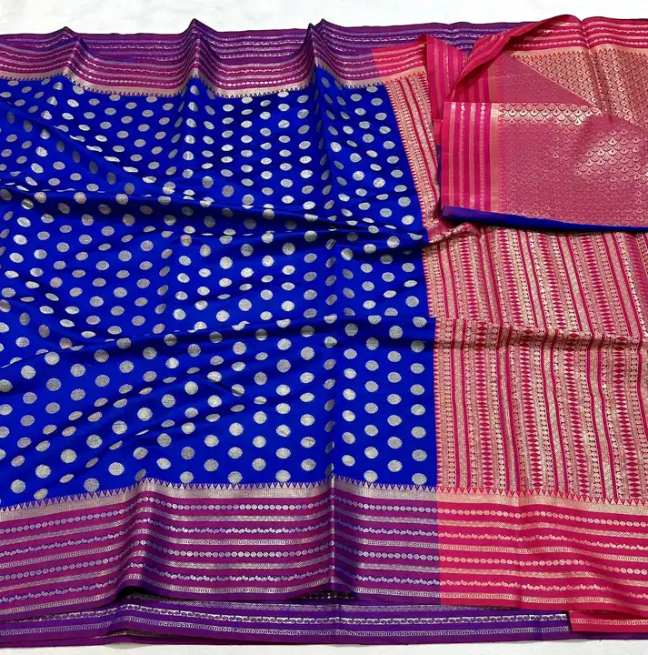 Dalor buti saree banarasi collection of saree uploaded by Azan febrics on 7/27/2023
