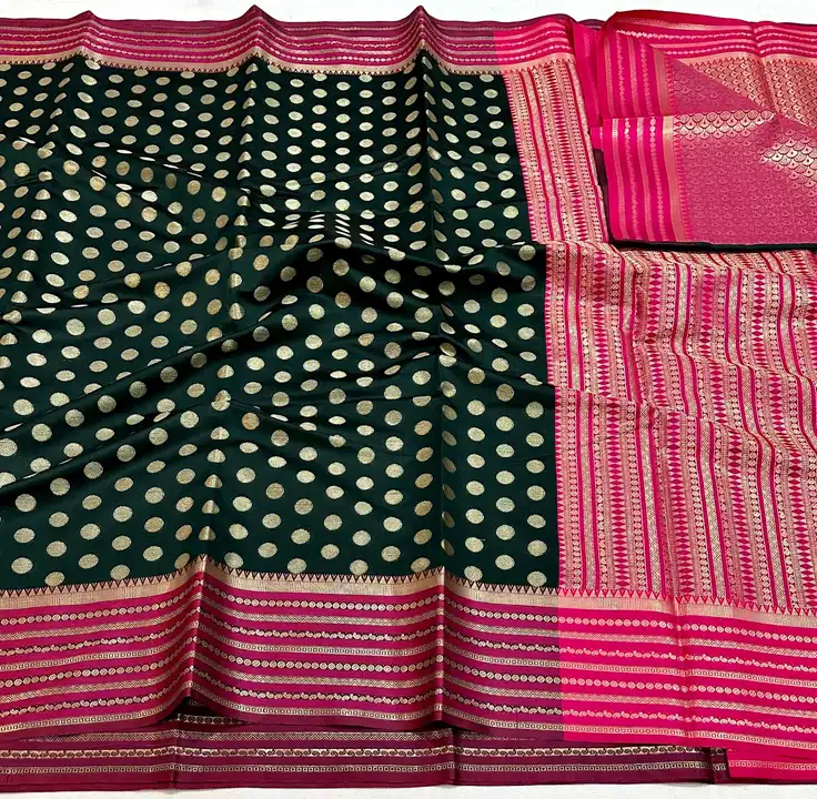 Dalor buti saree banarasi collection of saree uploaded by Azan febrics on 7/27/2023