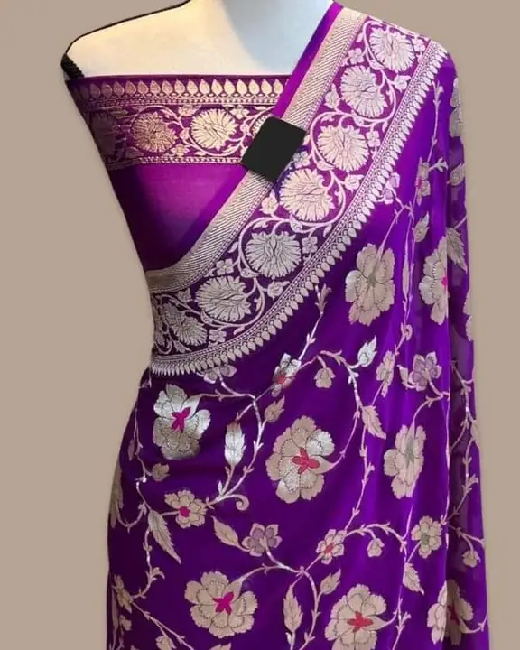Semi Georgette saree  uploaded by Azan febrics on 7/27/2023