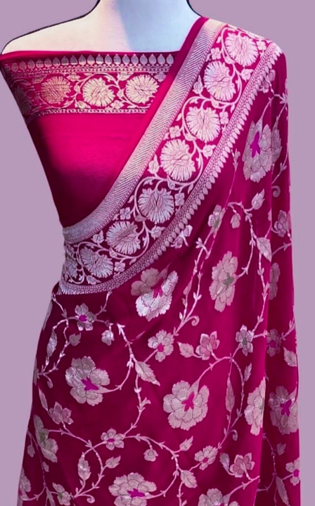 Semi Georgette saree  uploaded by Azan febrics on 7/27/2023
