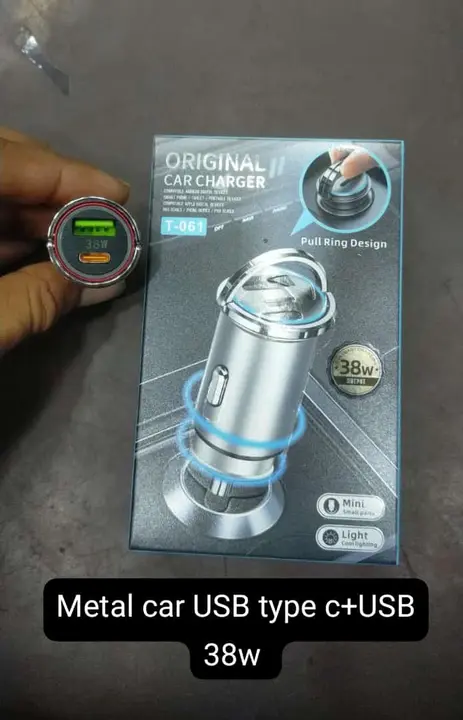 Car charger 38w type c+usb  uploaded by Maruti mobile Accessories on 7/27/2023