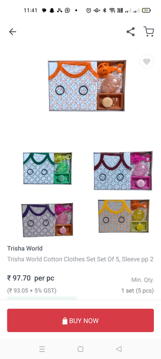 Infant baby gift set sleeve pp pack of 5 pcs uploaded by Tanvi enterprises on 7/27/2023