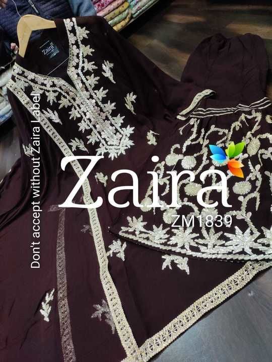 Post image RESTOCKED💕👌🏻
On demand

RESTOCKED💕👌🏻 
On huge demand 

ZM1839 

*ZAIRA presents u the most trendy suits of the season in beautiful shades* 

🌹Shirt pure viscos semistitched without inner size upto 50 length 46 with beautiful gota work 
🌹Garara ready to wear pure viscos with inner n heavy gota work waist 50 length 39 
🌹Pure Chiffon dupatta with gota work 

Enhance your beauty n delicacy with Zaira dresses 

*2600 free shipping*
