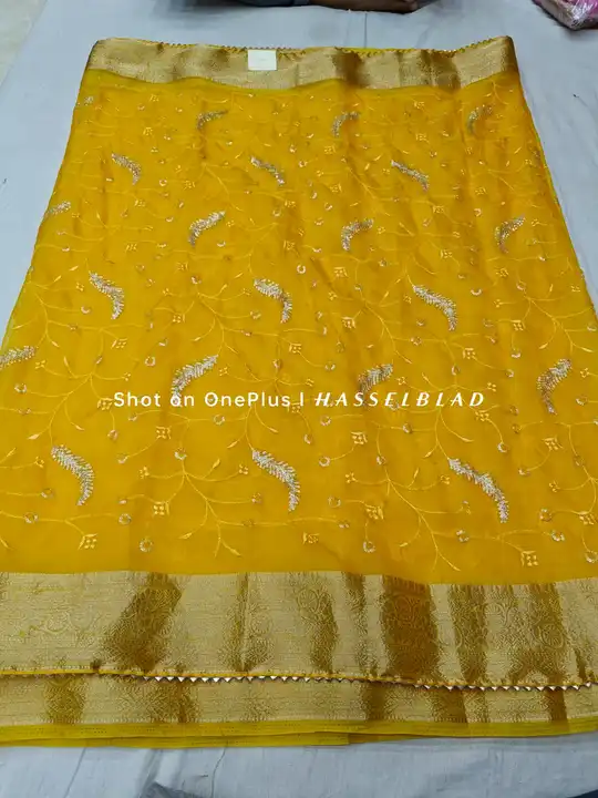 SALE SALE SALE RAKHI SPECIAL DISCOUNT 

New launching special dhamaka 🪅🪅🪅

Fabric Pure organza ch uploaded by Gotapatti manufacturer on 7/28/2023