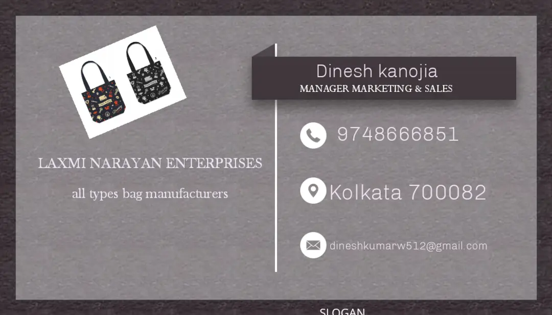 Visiting card store images of Laxmi Narayan enterprise