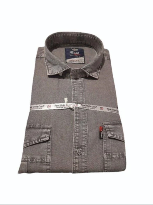 Men Grey Denim Shirt  uploaded by Bhawani garments on 7/28/2023