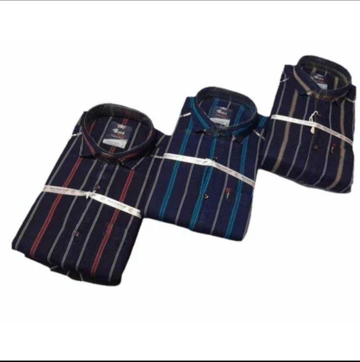 Men Dark Blue pata shirt uploaded by Bhawani garments on 7/28/2023