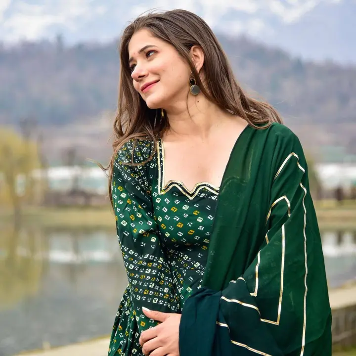 Sukhkarta Clothing Green Bandhani Rayon Gown  uploaded by Sukhkrta clothing  on 7/28/2023