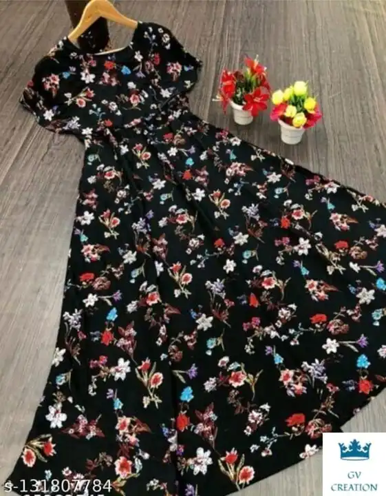 Heavy Crep kurti in digital print  uploaded by G V CREATION on 7/28/2023