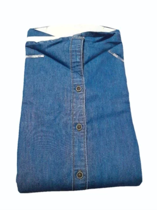 Men Blue plain Denim Shirt  uploaded by Bhawani garments on 7/28/2023