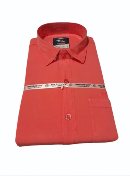 Men orenge plain cotton shirt  uploaded by business on 7/28/2023