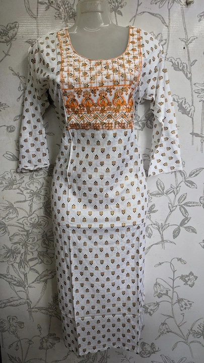 Printed kurti with work uploaded by Prem Collection on 7/28/2023