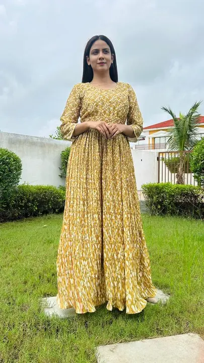 Exclusive Crush Gown Collection with Handwork Belt uploaded by Vihu fashion on 7/28/2023