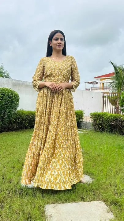 Exclusive Crush Gown Collection with Handwork Belt uploaded by Vihu fashion on 7/28/2023
