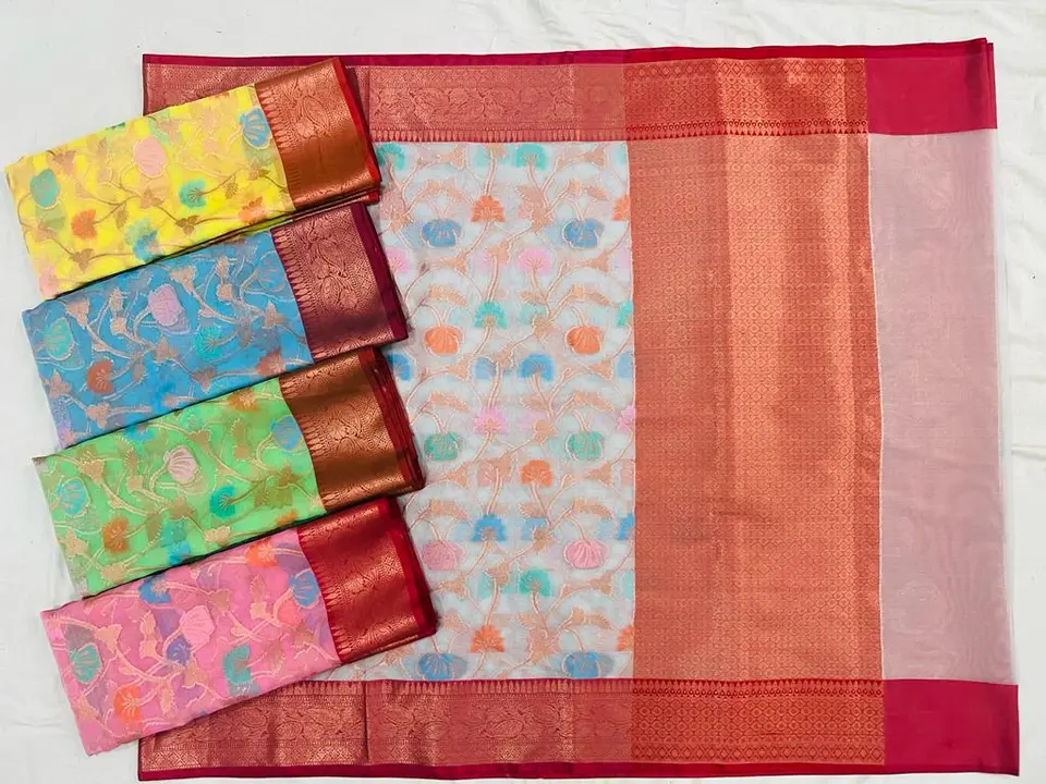 Banarsi organza meena work saree uploaded by Ajaz textiles on 7/28/2023