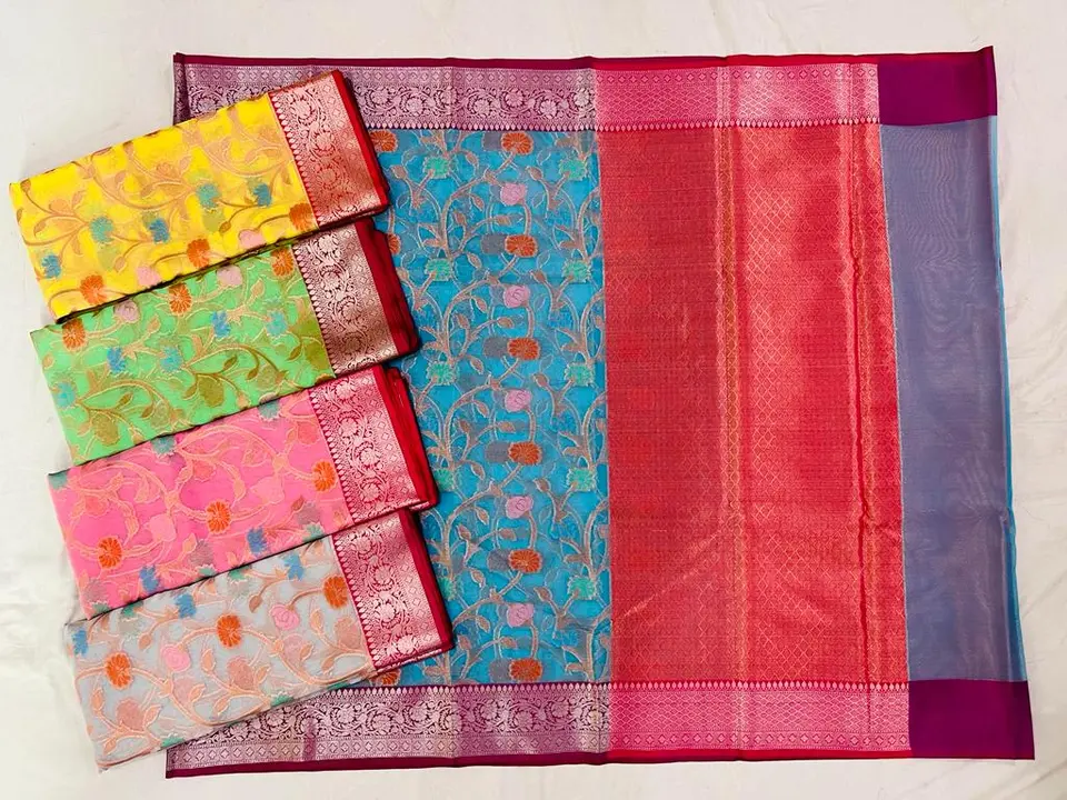 Banarsi organza meena work saree uploaded by Ajaz textiles on 7/28/2023