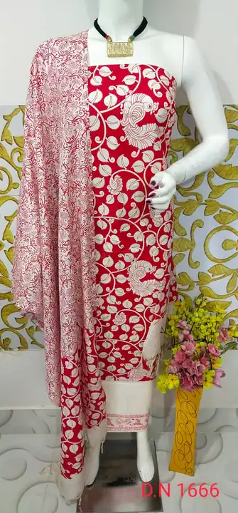 Pure Bhagalpuri Katan Slub Beautiful Madhubani Print Dress Material  uploaded by Kiran Textile on 7/28/2023