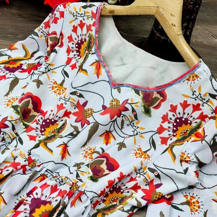 Sukhkarta Clothing Georgette Anarkali Gown  uploaded by Sukhkrta clothing  on 7/28/2023