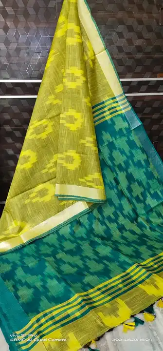 Pure Cotton Ikkat Saree uploaded by S Kumar Creations on 7/28/2023