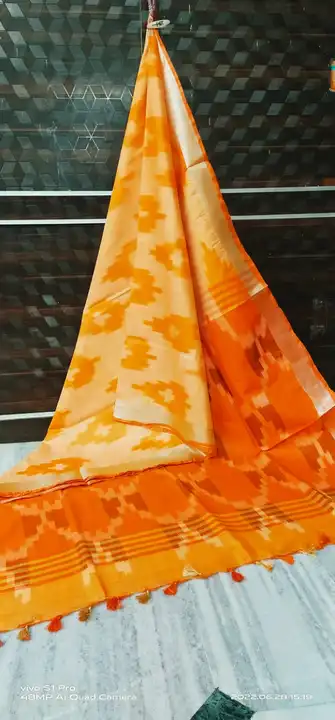 Pure Cotton Ikkat Saree uploaded by S Kumar Creations on 7/28/2023