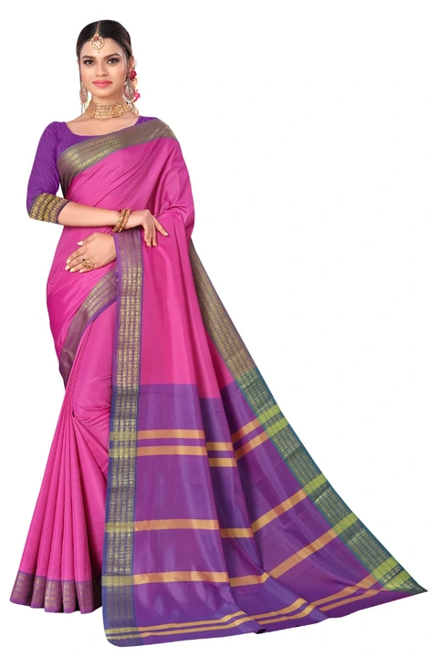 Cotton silk saree uploaded by wholsale market on 7/28/2023
