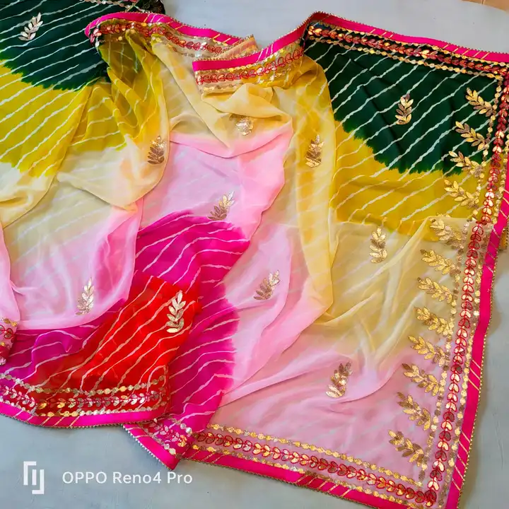 60 Gram Georgette lahriya uploaded by Deepika Designer Saree on 7/28/2023