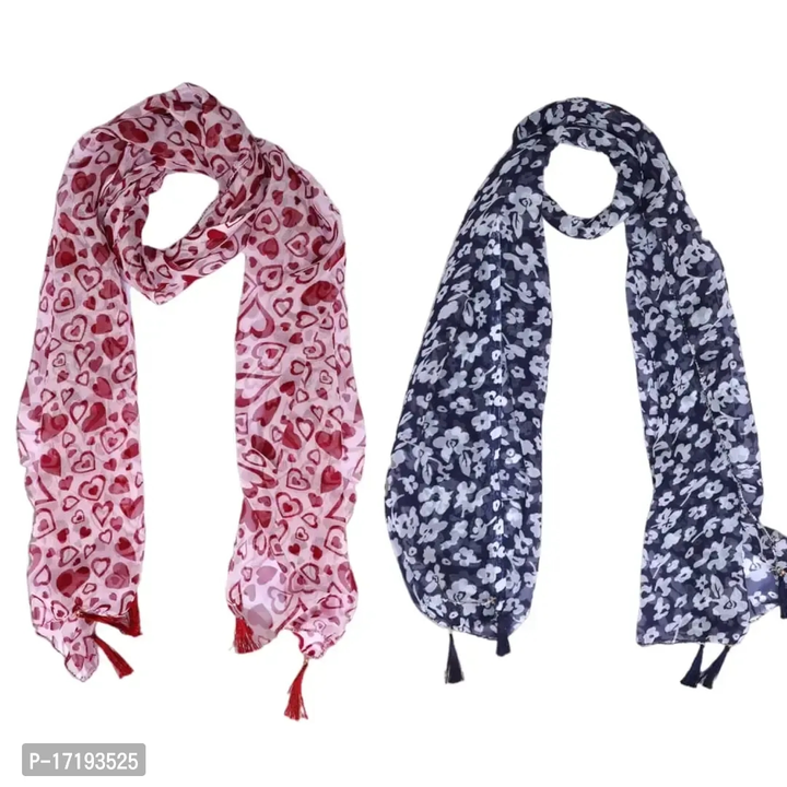 Duobrii Women's Printed Georgette Fancy Stylish Stoles/Scarf-Pack Of 2 (B_C_13202389_Multi61_Free Si uploaded by business on 7/28/2023