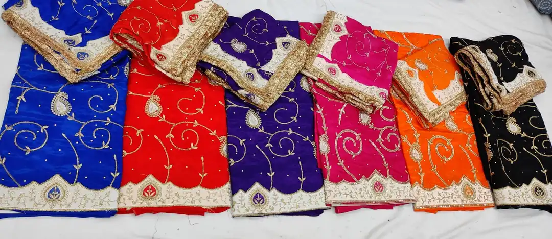 Upada silk suit with chinon dupatta  uploaded by Manish sales on 7/28/2023