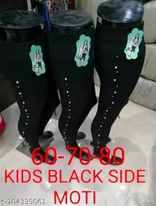 Kids Side Moti Black Modal Fabric Jeggings Size 60, 70, 80 uploaded by business on 7/28/2023